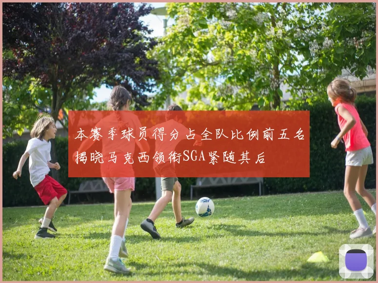 本赛季球员得分占全队比例前五名揭晓马克西领衔SGA紧随其后